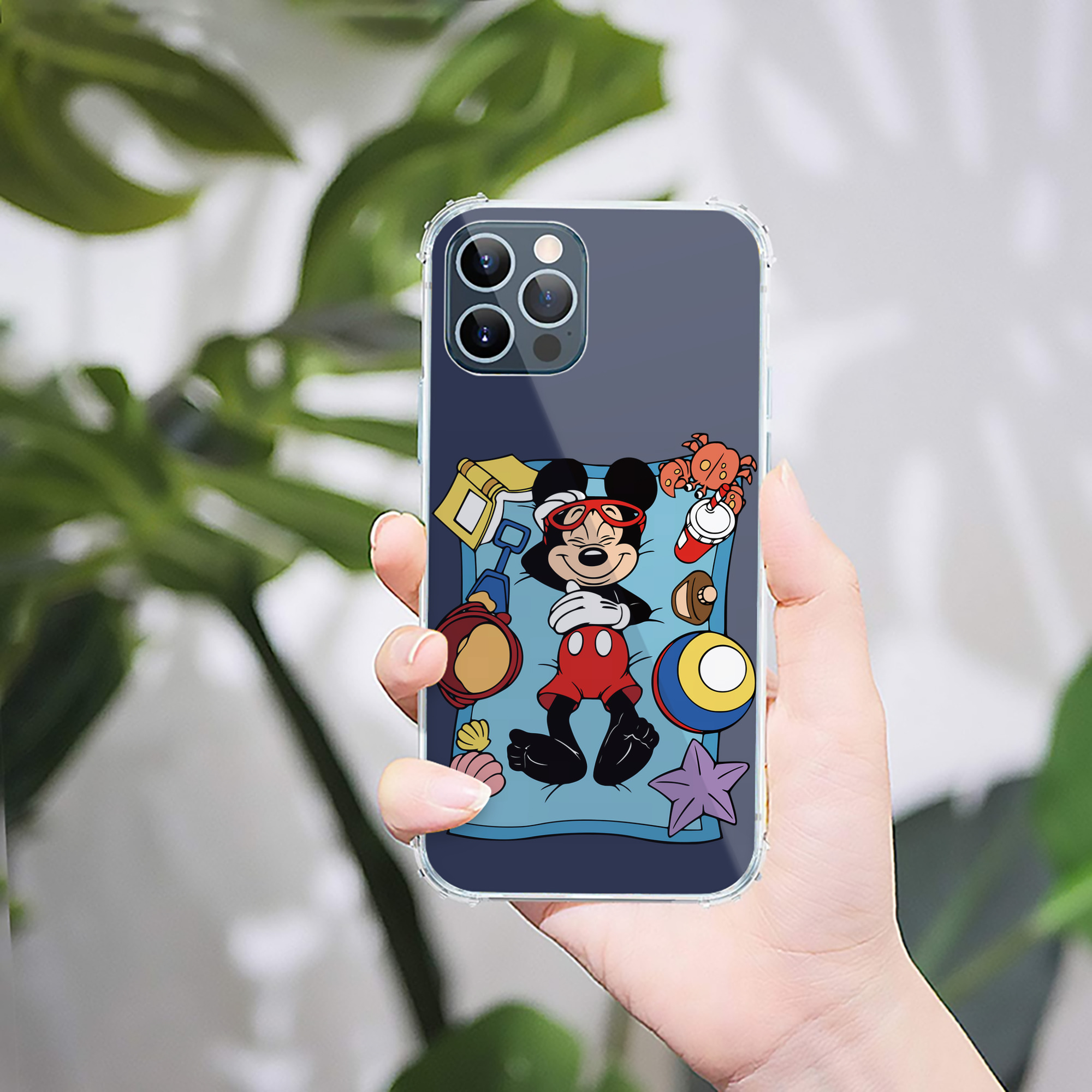（画像用） ミッキーマウス Mickey Mouse 【iPhone 12シリーズ対応】透明スマホケース（クリアソフトケース）
